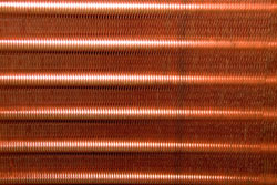Copper cooling coil fins