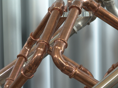 Press-fitted copper-nickel pipe