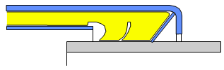 Section through a pipe coupling