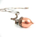 Acorn copper necklace