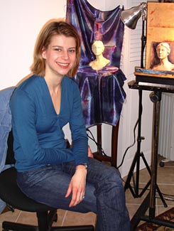 Janet in her studio