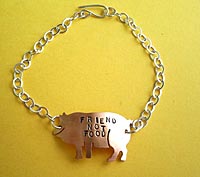 copper pig bracelet