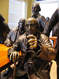 Ben Franklin bronzed