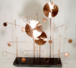 Balance in the Universe copper sculpture