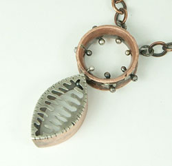 Copper-Silver Fern Necklace