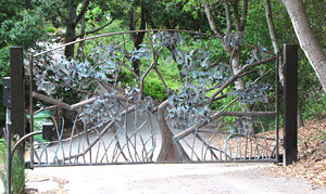 A-wide-set-copper-gate
