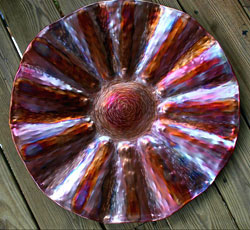 Copper sun platter
