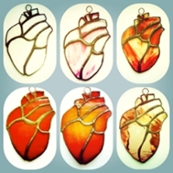stained glass anatomical heart