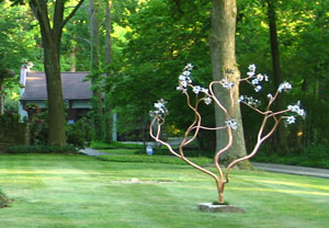 Magnolia tree sculpture
