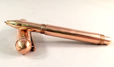 First prototype for the LTS solid copper pen. 