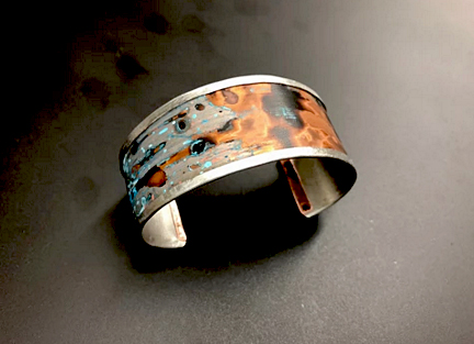 Handcrafted copper cuff
