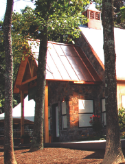 Camp Barnabas home with copper roof