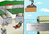 illustration depicting the recycling and reuse of copper