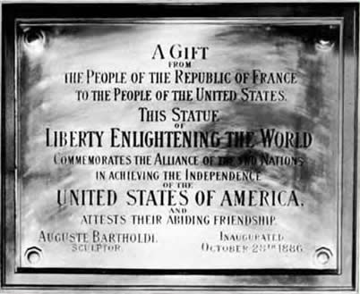 Paris plaque for Liberty