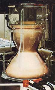 Shuttle engine's main combustion chamber liner of NARloy-Z
