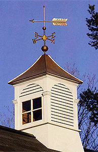 Traditional copper-capped cupola.