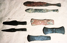 Bronze tools and weapons found in modern-day Turkey
