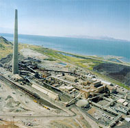 The expanded and modernized Kennecott copper smelter near Salt Lake City.