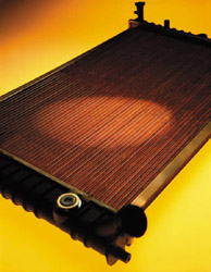 CuproBraze technology is ideal for heat transfer applications such as radiators (shown here), oil coolers, heaters, charge air coolers and condensers.
