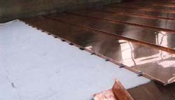 Installation of copper panels