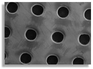 100-&micro;m holes drilled in a plastic sheet.