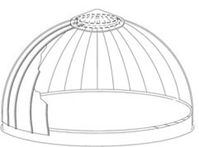 Conical dome closure cap